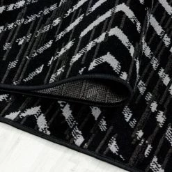 BASIC Tapis METRO à Motifs Graphiques - Noir & Blanc 200 X 290 Cm 8 BASIC Tapis METRO à Motifs Graphiques - Noir & Blanc 200 X 290 Cm -Tapis et paillasson Soldes 42195345 4