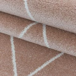 EFOR GEO - Tapis Scandinave - Rose & Blanc 160 X 230 Cm -Tapis et paillasson Soldes 42195402 3