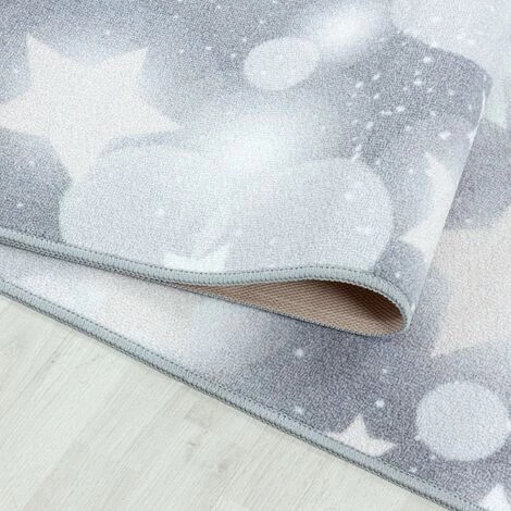 PLAY STARS - Tapis Enfant Lavable Gris 140 X 200 Cm 5 PLAY STARS - Tapis Enfant Lavable Gris 140 X 200 Cm – Image 5