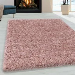 SYDNEY DOUX - Tapis à Poils Longs Doux - Rose 200 X 290 Cm