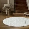 PISA MUDA - Tapis Berbère Rond à Relief - Crème 120 X 120 Cm