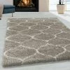 SALSA SALMA - Tapis à Poils Longs Et Motifs Alhambra - Beige Et Crème 080 X 150 Cm
