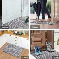 GUAZHUNIFR Paillasson De Porte Anti-Salissures Résistant à L'usure Tapis à Profil Bas Faciles à Nettoyer Avec Support En Caoutchouc Pour D'entrée Arrière Couloir Gris 50x80cm 7 GUAZHUNIFR Paillasson De Porte Anti-Salissures Résistant à L'usure Tapis à Profil Bas Faciles à Nettoyer Avec Support En Caoutchouc Pour D'entrée Arrière Couloir Gris 50x80cm -Tapis et paillasson Soldes 42249458 3