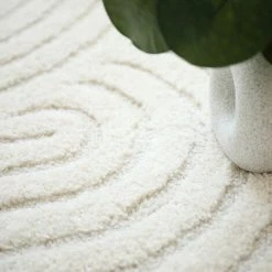 DÉCOWEB Tapis De Salon En Relief - Circle - Courbe écru Et Crème - 80 X 150 Cm 9 DÉCOWEB Tapis De Salon En Relief - Circle - Courbe écru Et Crème - 80 X 150 Cm -Tapis et paillasson Soldes 42304205 5