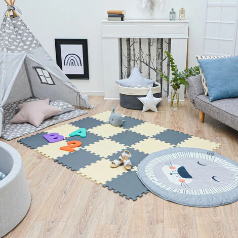 LITTLETOM 20 Tapis De Sol épais Pour Bébé Enfant - 30x30 Dalles Puzzle Carré En Mousse EVA 2 LITTLETOM 20 Tapis De Sol épais Pour Bébé Enfant - 30x30 Dalles Puzzle Carré En Mousse EVA – Image 2