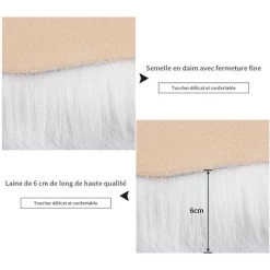 MERKMAK Tapis Peluche Tapis De Sol Rond Imitation Laine Blanc Pur Salon Chambre Tapis - Rond 100Cm 7 MERKMAK Tapis Peluche Tapis De Sol Rond Imitation Laine Blanc Pur Salon Chambre Tapis - Rond 100Cm -Tapis et paillasson Soldes 42506132 3