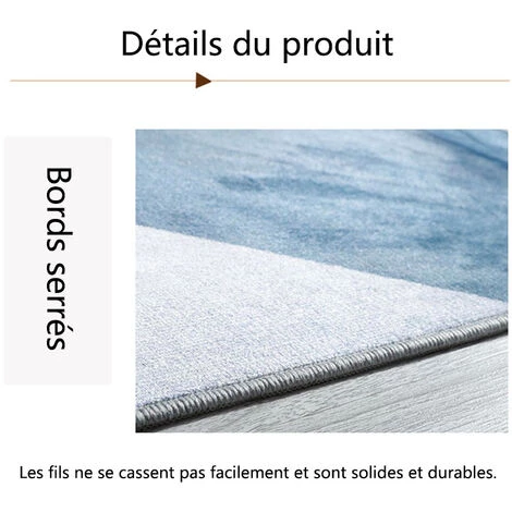 MERKMAK Tapis De Salon Ovale Style Minimaliste Moderne Chambre Chambre A Coucher Couverture De Chevet-120¡Á160cm 2 MERKMAK Tapis De Salon Ovale Style Minimaliste Moderne Chambre Chambre A Coucher Couverture De Chevet-120¡Á160cm – Image 2