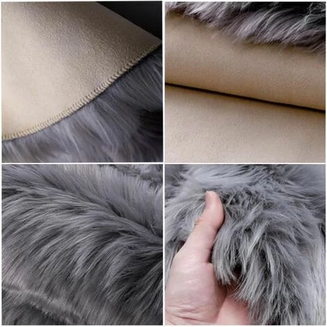 MERKMAK Tapis Chambre Rond Moderne Design Tapis Salon Shaggy - 100 Cm - Gris 4 MERKMAK Tapis Chambre Rond Moderne Design Tapis Salon Shaggy - 100 Cm - Gris – Image 4