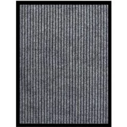 VidaXL Paillasson Rayé Gris 60x80 Cm - Gris
