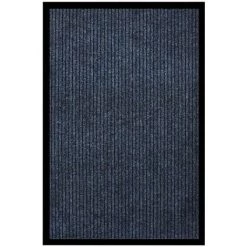 VidaXL Paillasson Rayé Bleu 80x120 Cm - Bleu