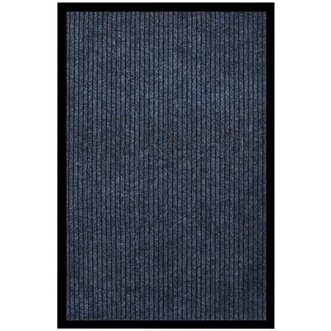 VidaXL Paillasson Rayé Bleu 80x120 Cm - Bleu 1 VidaXL Paillasson Rayé Bleu 80x120 Cm - Bleu