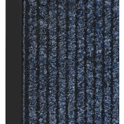 VidaXL Paillasson Rayé Bleu 80x120 Cm - Bleu 4 VidaXL Paillasson Rayé Bleu 80x120 Cm - Bleu – Image 4