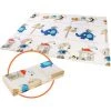 BAMNY Tapis De Jeu Pour Bébé, Tapis D'éveil Enfant, 200 * 180 * 1cm, Tapis Pliable En Mousse XPE, Antidérapant, Imperméable, Appliquer à Double Face, Avec Echelle (Motif D'Ours)