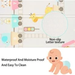 BETTER MAISON Tapis De Jeu Enfant-imperméable à L'eau Et Pliable 200 X 180 X 1cm Map - Coloré - Coloré -Tapis et paillasson Soldes 42704483 5