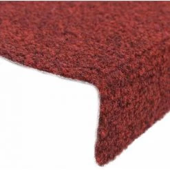 ASUPERMALL Tapis Autoadhesifs De Marches 5 Pcs Rouge 56x17x3 Cm Aiguillete -Tapis et paillasson Soldes 42726076 5