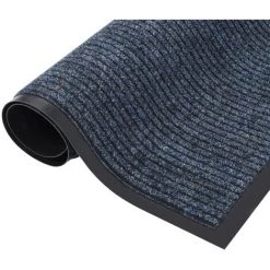 VidaXL Paillasson Rayé Bleu 40x60 Cm - Bleu -Tapis et paillasson Soldes 42729819 4