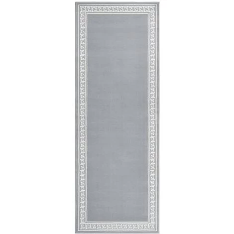 VidaXL Tapis BCF Gris Avec Motif 80x200 Cm - Gris 1 VidaXL Tapis BCF Gris Avec Motif 80x200 Cm - Gris