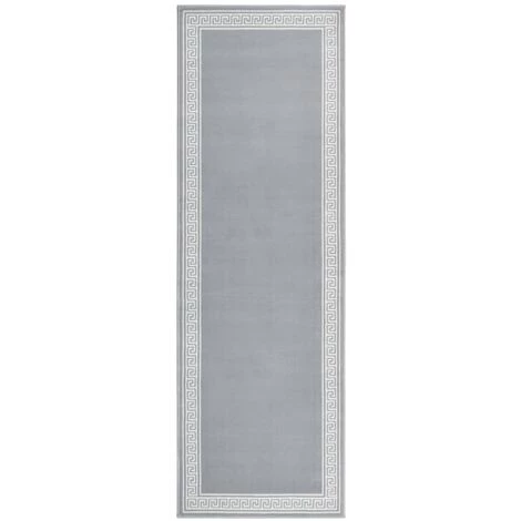 VidaXL Tapis BCF Gris Avec Motif 80x250 Cm - Gris 1 VidaXL Tapis BCF Gris Avec Motif 80x250 Cm - Gris