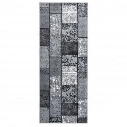 VidaXL Tapis BCF Gris Avec Motif De Blocs 100x150 Cm - Gris