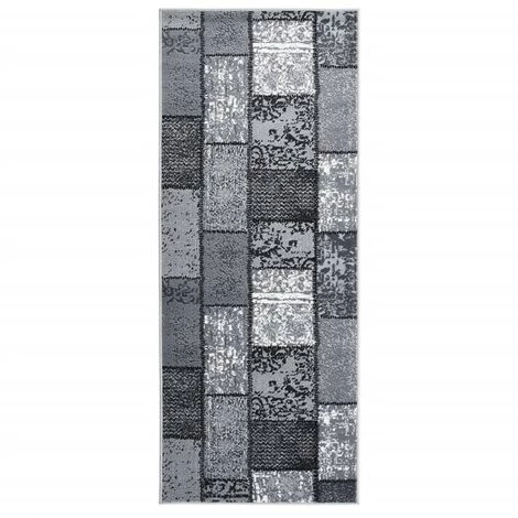VidaXL Tapis BCF Gris Avec Motif De Blocs 100x150 Cm - Gris 1 VidaXL Tapis BCF Gris Avec Motif De Blocs 100x150 Cm - Gris