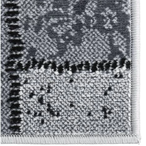 VidaXL Tapis BCF Gris Avec Motif De Blocs 100x150 Cm - Gris 4 VidaXL Tapis BCF Gris Avec Motif De Blocs 100x150 Cm - Gris – Image 4