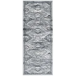 VidaXL Tapis BCF Gris Oriental 80x200 Cm - Gris