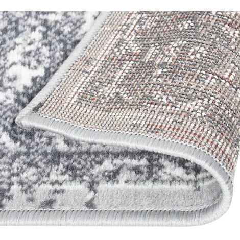 VidaXL Tapis BCF Gris Oriental 100x150 Cm - Gris 4 VidaXL Tapis BCF Gris Oriental 100x150 Cm - Gris – Image 4