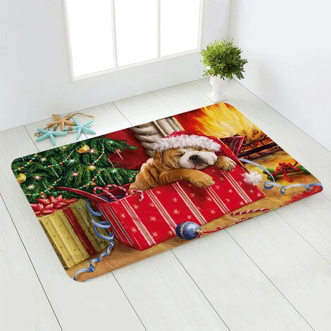 DONTODENT Tapis De Noël, Antidérapant Lavable Xmas Area RugsSanta Xmas Tree Rennes Motif Coloré Tapis De Sol Entrée Couloir Bienvenue Tapis Pour Salon Chambre Cuisine Salle De Bain40 * 60cm, 1pcs 4 DONTODENT Tapis De Noël, Antidérapant Lavable Xmas Area RugsSanta Xmas Tree Rennes Motif Coloré Tapis De Sol Entrée Couloir Bienvenue Tapis Pour Salon Chambre Cuisine Salle De Bain40 * 60cm, 1pcs – Image 4