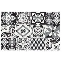 IDMAT - Boston Carreaux Ciment Noir Blanc 50x80 Cm Int/ext Abtrité