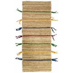 THEDECOFACTORY COLOR JUTE - <p>Tapis En Jute Avec Tresses En Laine Multicolores 50x150 - Multicolore