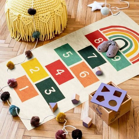 THEDECOFACTORY KIDS MARELLE - <p>Tapis En Coton Marelle Multicolore 60x120 - Multicolore 2 THEDECOFACTORY KIDS MARELLE - <p>Tapis En Coton Marelle Multicolore 60x120 - Multicolore – Image 2