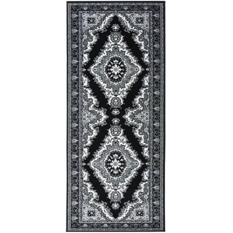VidaXL Tapis BCF Noir 100x250 Cm - Noir 1 VidaXL Tapis BCF Noir 100x250 Cm - Noir