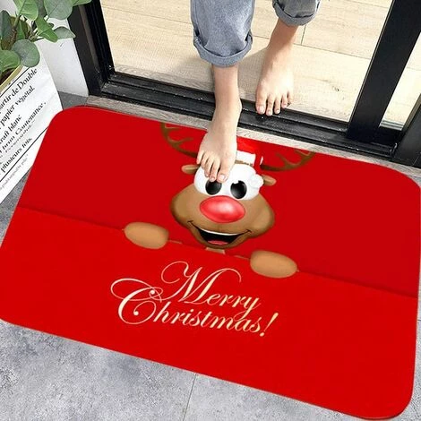 GDRHVFD Tapis De Sol De Noël, Tapis D'Intérieur Tapis Porte Antidérapant, Motif De Noël De Décor À La Maison D'Intérieur De Tapis De Paillasson De Noël, Tapis De Bain, Salle Chambre Tapis (M5) 1 GDRHVFD Tapis De Sol De Noël, Tapis D'Intérieur Tapis Porte Antidérapant, Motif De Noël De Décor À La Maison D'Intérieur De Tapis De Paillasson De Noël, Tapis De Bain, Salle Chambre Tapis (M5)
