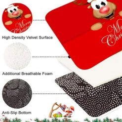 GDRHVFD Tapis De Sol De Noël, Tapis D'Intérieur Tapis Porte Antidérapant, Motif De Noël De Décor À La Maison D'Intérieur De Tapis De Paillasson De Noël, Tapis De Bain, Salle Chambre Tapis (M5) 7 GDRHVFD Tapis De Sol De Noël, Tapis D'Intérieur Tapis Porte Antidérapant, Motif De Noël De Décor À La Maison D'Intérieur De Tapis De Paillasson De Noël, Tapis De Bain, Salle Chambre Tapis (M5) -Tapis et paillasson Soldes 43572105 3