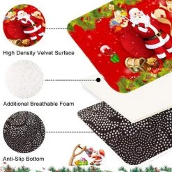 GDRHVFD Tapis De Sol De Noël, Tapis D'Intérieur Tapis Porte Antidérapant, Motif De Noël De Décor À La Maison D'Intérieur De Tapis De Paillasson De Noël, Tapis De Bain, Salle Chambre Tapis (Père Noël) 7 GDRHVFD Tapis De Sol De Noël, Tapis D'Intérieur Tapis Porte Antidérapant, Motif De Noël De Décor À La Maison D'Intérieur De Tapis De Paillasson De Noël, Tapis De Bain, Salle Chambre Tapis (Père Noël) -Tapis et paillasson Soldes 43588966 3