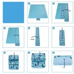 HANBING Tapis De Pique-nique Tapis Résistant à L'humidité Tissu Oxford 145 * 200CM Bande Verte Armée 8 HANBING Tapis De Pique-nique Tapis Résistant à L'humidité Tissu Oxford 145 * 200CM Bande Verte Armée -Tapis et paillasson Soldes 43593179 4