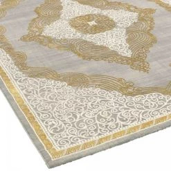 JADOREL Tapis Orient Style 80x150 Cm Rectangulaire MEDAROND Or Entrée Adapté Au Chauffage Par Le Sol - Or 8 JADOREL Tapis Orient Style 80x150 Cm Rectangulaire MEDAROND Or Entrée Adapté Au Chauffage Par Le Sol - Or -Tapis et paillasson Soldes 44385763 4