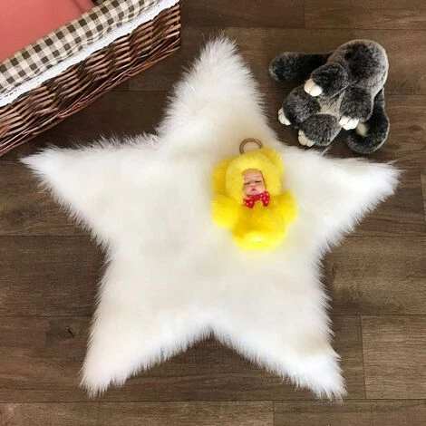 BEARSU Tapis Antidérapants En Peluche En Forme D'étoile Tapis Pour Salon Chambre 4 BEARSU Tapis Antidérapants En Peluche En Forme D'étoile Tapis Pour Salon Chambre – Image 4