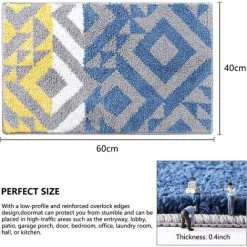 ELLE Tapis De Bain Antidérapant, Paillasson D'intérieur, Tapis De Porte Antidérapant,Absorbant Et Résistant, (40 X 60CM), Lavable En Machine, Tapis Pour Intérieur, Extérieur, Salon, Entrée, Escaliers 7 ELLE Tapis De Bain Antidérapant, Paillasson D'intérieur, Tapis De Porte Antidérapant,Absorbant Et Résistant, (40 X 60CM), Lavable En Machine, Tapis Pour Intérieur, Extérieur, Salon, Entrée, Escaliers -Tapis et paillasson Soldes 44425186 3