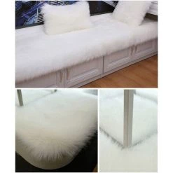 ELLE Décoration Intérieure Blanc Tapis Ultra Doux Tapis De Chambre D'enfants Tapis De Salon De Chambre À Coucher (Blanc,90x60 Cm) 9 ELLE Décoration Intérieure Blanc Tapis Ultra Doux Tapis De Chambre D'enfants Tapis De Salon De Chambre À Coucher (Blanc,90x60 Cm) -Tapis et paillasson Soldes 44425187 5