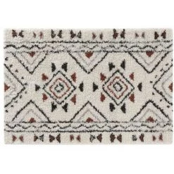 Paris Prix - Tapis Déco à Motifs "saharienne" 60x110cm Beige