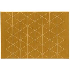 Paris Prix - Tapis Tissé Imprimé "yvo" 60x110cm Jaune