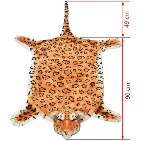 Tapis En Peluche En Forme De Léopard 139 Cm Marron VidaXL 4 Tapis En Peluche En Forme De Léopard 139 Cm Marron VidaXL – Image 4