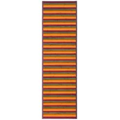 LOLAHOME Tapis D'allée En Bambou Orange 60x200 Cm