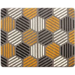 Color Geometry Paillasson Intérieur Antidérapant,Betterlife Tapis Entrée Intérieur Doux, Absorbant Et Lavable, Tapis De Porte Pour Intérieur, Extérieur, Chambre, Cuisine, Entrée, Couloir -- 60 X 90 Cm, Gris