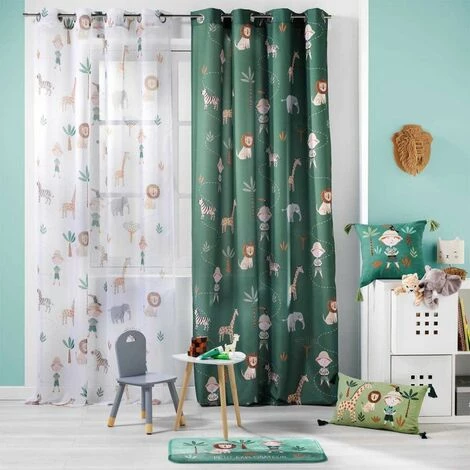 Paris Prix - Tapis Enfant "léo L'explorateur" 45x75cm Vert 2 Paris Prix - Tapis Enfant "léo L'explorateur" 45x75cm Vert – Image 2