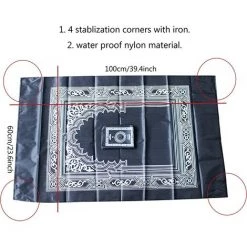 ALMI Tapis De Prière Musulmane - Portable - Avec Boussole - Couverture De Prière Islamique - Format De Poche - Noir 8 ALMI Tapis De Prière Musulmane - Portable - Avec Boussole - Couverture De Prière Islamique - Format De Poche - Noir -Tapis et paillasson Soldes 45293629 4