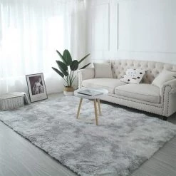 TINOR Tapis Salon 160x230cm, Moelleux Tapis, Haute Qualité Anti-poussière, Pour Intérieur, Séjour, Chambre, Couloir - Gris
