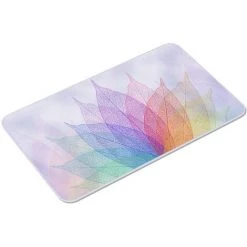 Tapis De Sol Imprimé Feuille Multicolore, Tapis Antidérapant En Polyester De Porte, Tapis De Flanelle, A02,HANBING