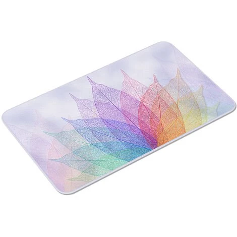 Tapis De Sol Imprimé Feuille Multicolore, Tapis Antidérapant En Polyester De Porte, Tapis De Flanelle, A02,HANBING 1 Tapis De Sol Imprimé Feuille Multicolore, Tapis Antidérapant En Polyester De Porte, Tapis De Flanelle, A02,HANBING